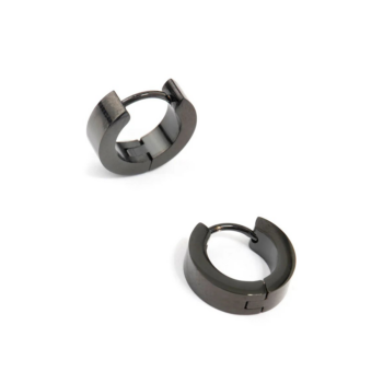 Lovisa Waterproof Black Coated Stainless Steel Wide Huggie