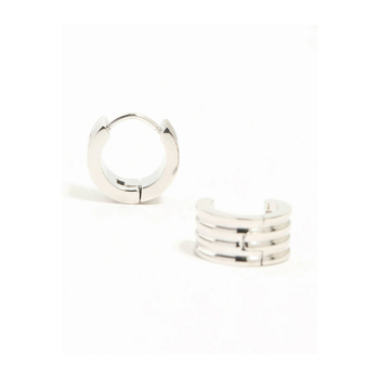 Lovisa Waterproof Stainless Steel Ribbed Huggie Earrings