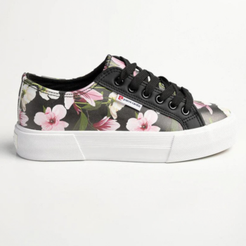 Pierre Cardin Lucienne Floral Sneaker - Black Multi