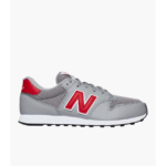 New Balance Grey & Red 500 Sneakers